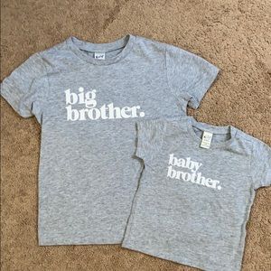 Big brother and baby brother matching t shirt set